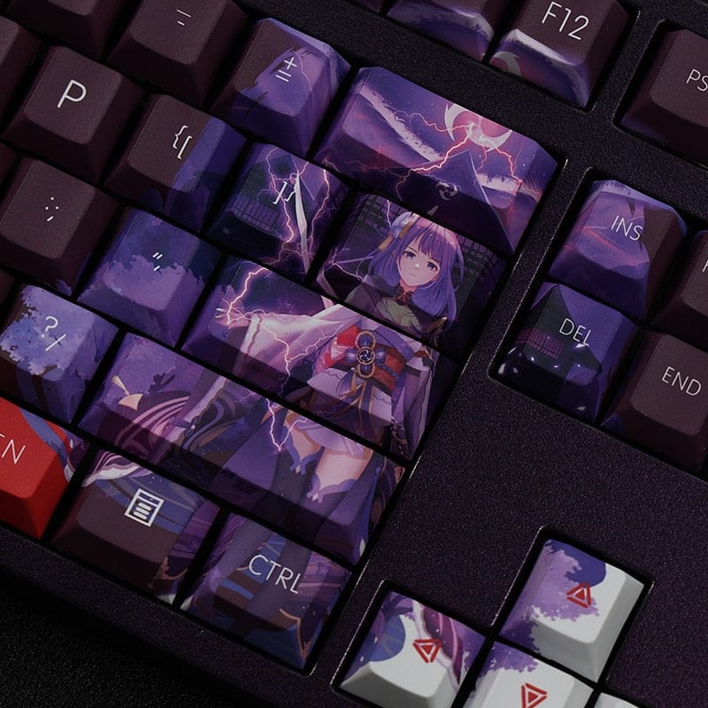 My Anime Keycaps Complete Set Genshin Impact: Raiden Shogun Brown Keycap Set
