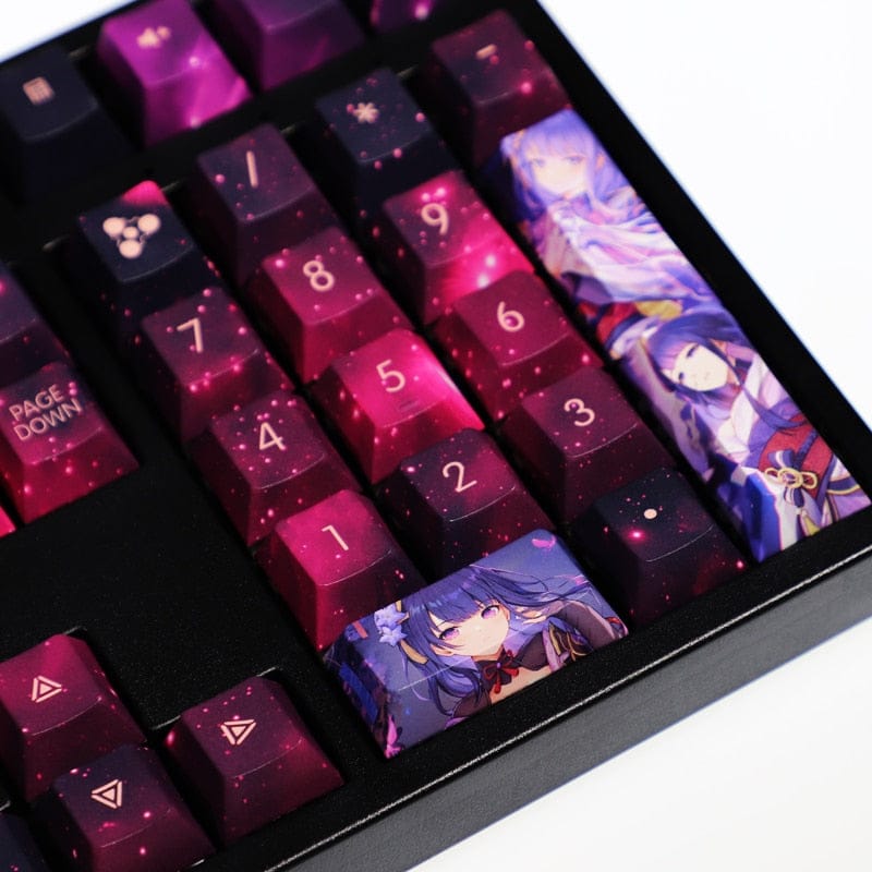 My Anime Keycaps Complete Set Genshin Impact: Raiden Shogun Keycap Set