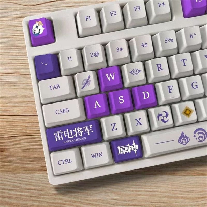 My Anime Keycaps Complete Set Genshin Impact: Raiden Shogun OEM Keycap Set