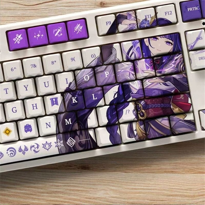 My Anime Keycaps Complete Set Genshin Impact: Raiden Shogun OEM Keycap Set