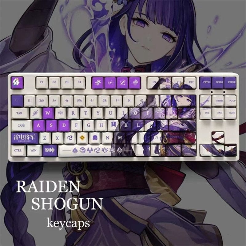 My Anime Keycaps Complete Set Genshin Impact: Raiden Shogun OEM Keycap Set