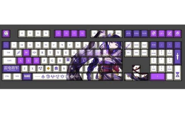 My Anime Keycaps Complete Set Genshin Impact: Raiden Shogun OEM Keycap Set