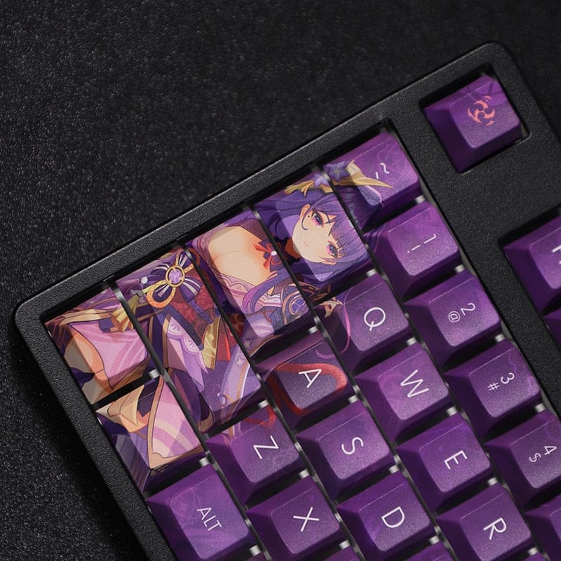 My Anime Keycaps Complete Set Genshin Impact: Raiden Shogun Purple Keycap Set