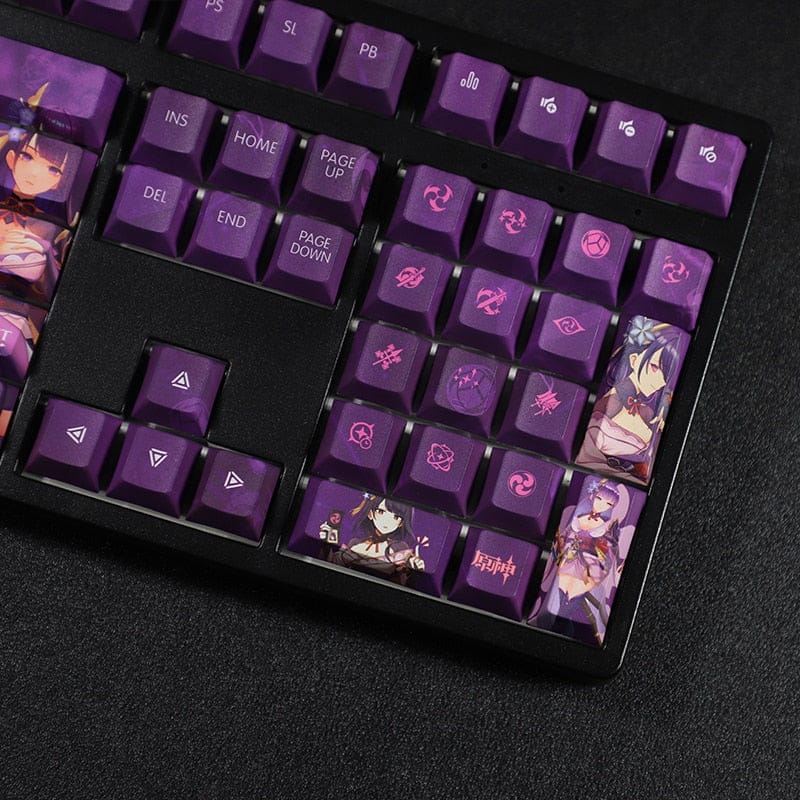 My Anime Keycaps Complete Set Genshin Impact: Raiden Shogun Purple Keycap Set