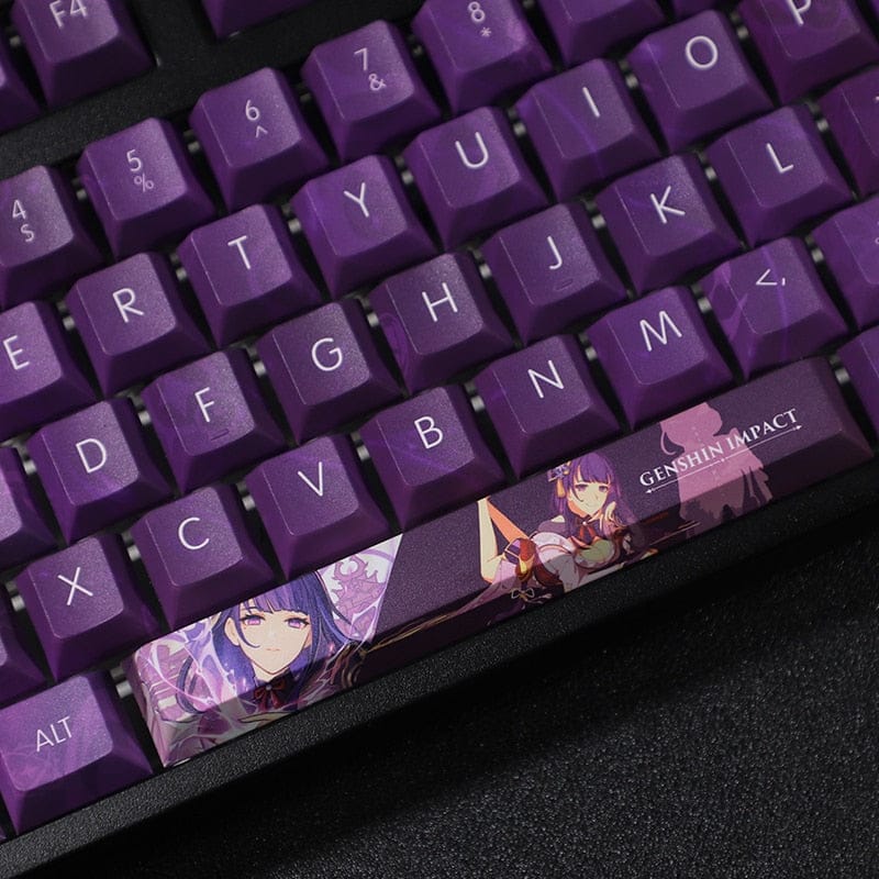 My Anime Keycaps Complete Set Genshin Impact: Raiden Shogun Purple Keycap Set