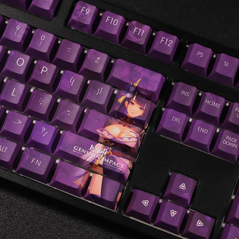 My Anime Keycaps Complete Set Genshin Impact: Raiden Shogun Purple Keycap Set