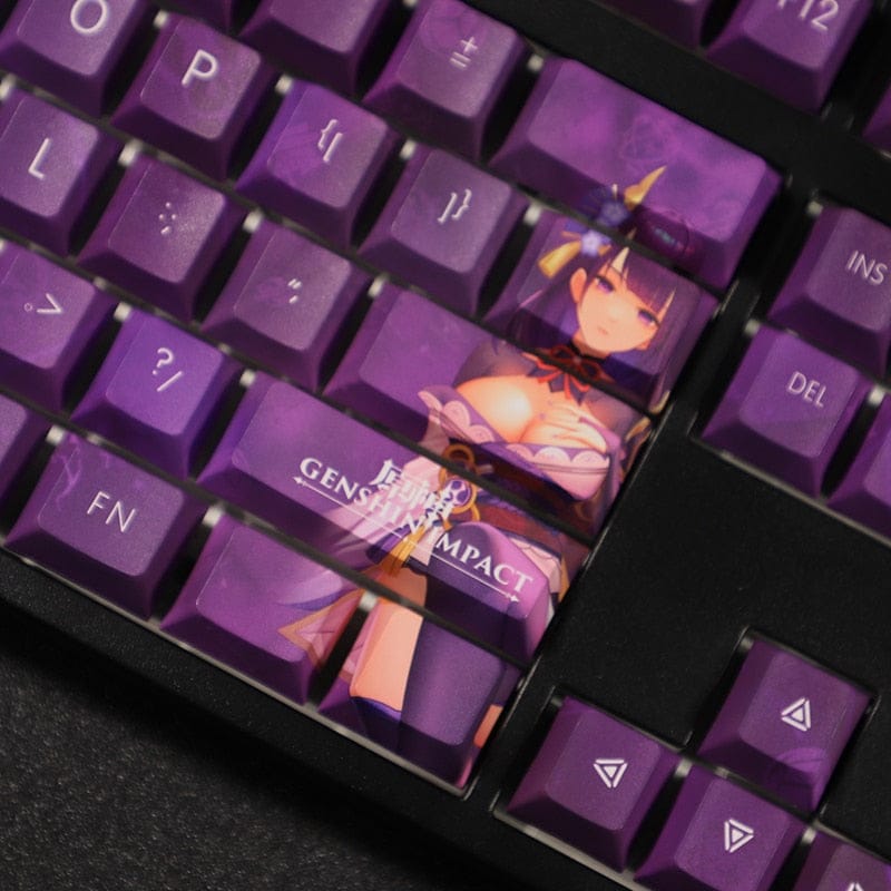 My Anime Keycaps Complete Set Genshin Impact: Raiden Shogun Purple Keycap Set