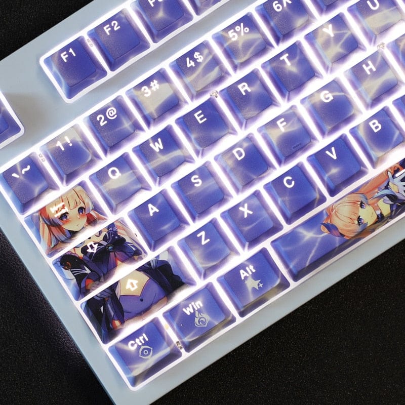 My Anime Keycaps Complete Set Genshin Impact: Sangonomiya Kokomi Backlit Keycap Set