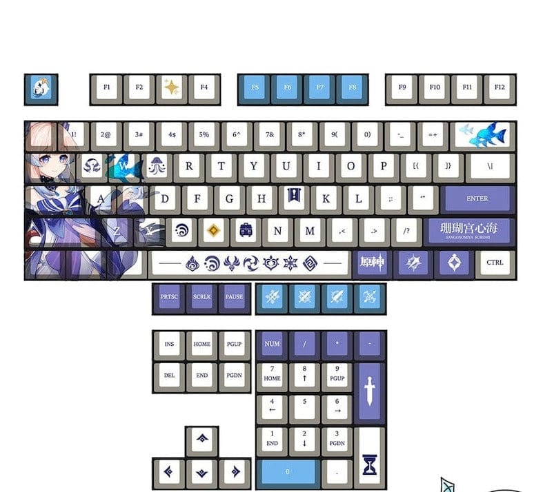 My Anime Keycaps Complete Set Genshin Impact: Sangonomiya Kokomi OEM Keycap Set