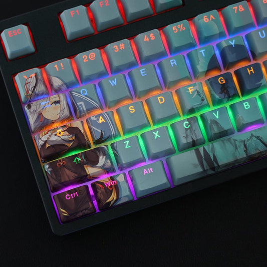 My Anime Keycaps Complete Set Genshin Impact: Shenhe Backlit Keycap Set