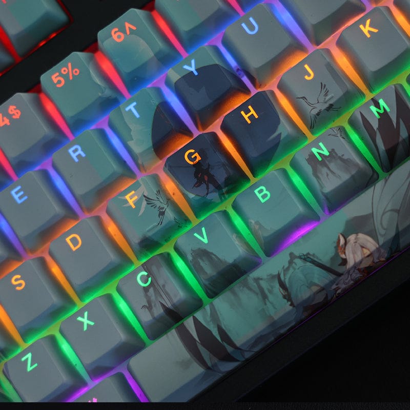 My Anime Keycaps Complete Set Genshin Impact: Shenhe Backlit Keycap Set