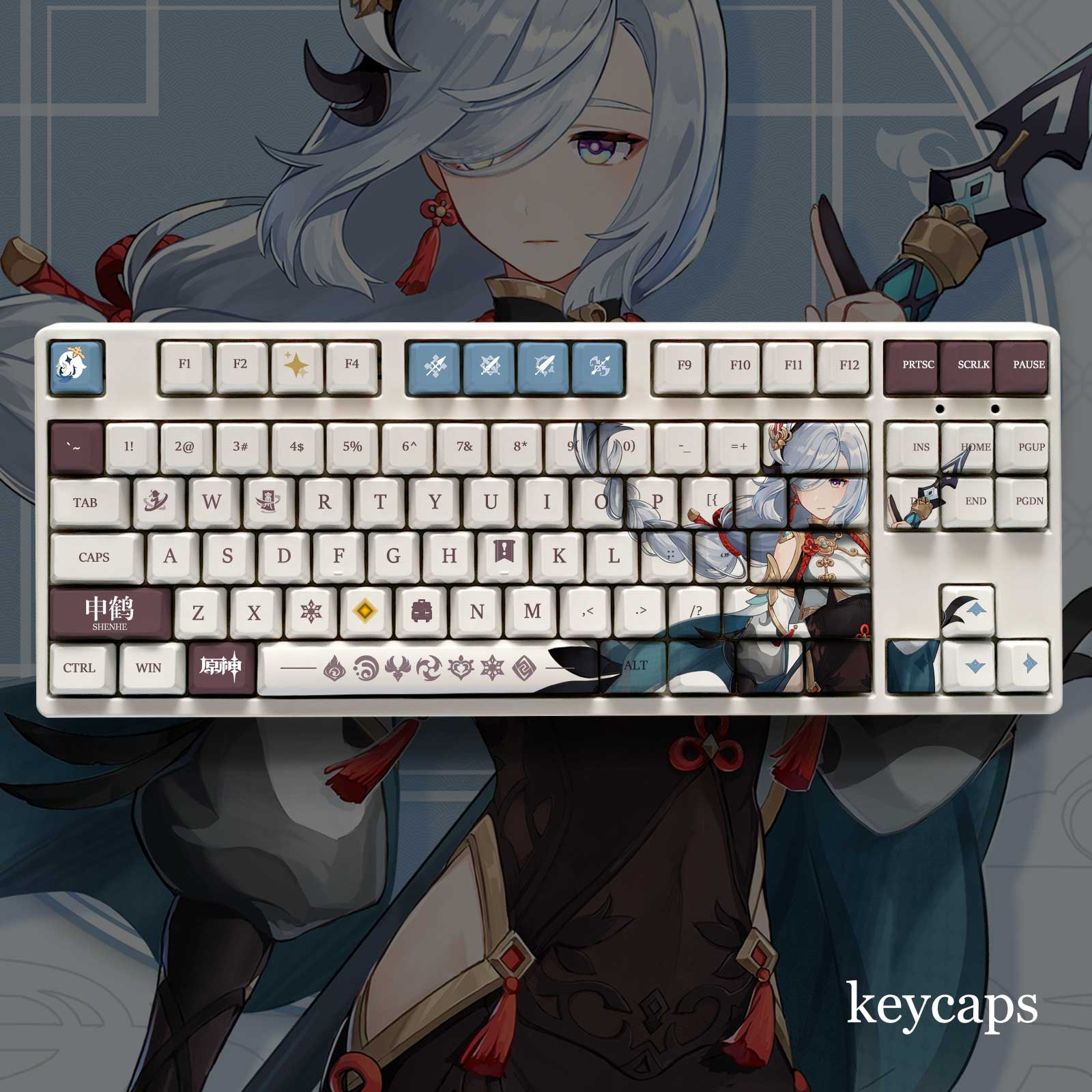 My Anime Keycaps Complete Set Genshin Impact: Shenhe OEM Keycap Set