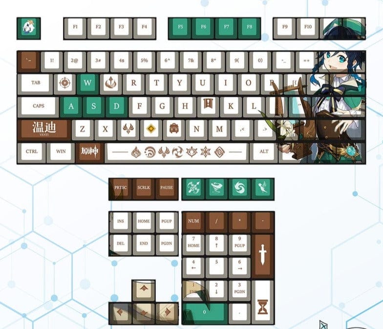 My Anime Keycaps Complete Set Genshin Impact: Venti OEM Keycap Set