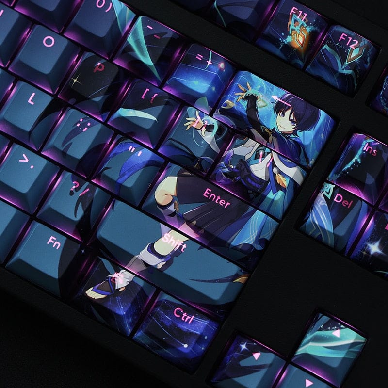 My Anime Keycaps Complete Set Genshin Impact: Wanderer Backlit Keycap Set