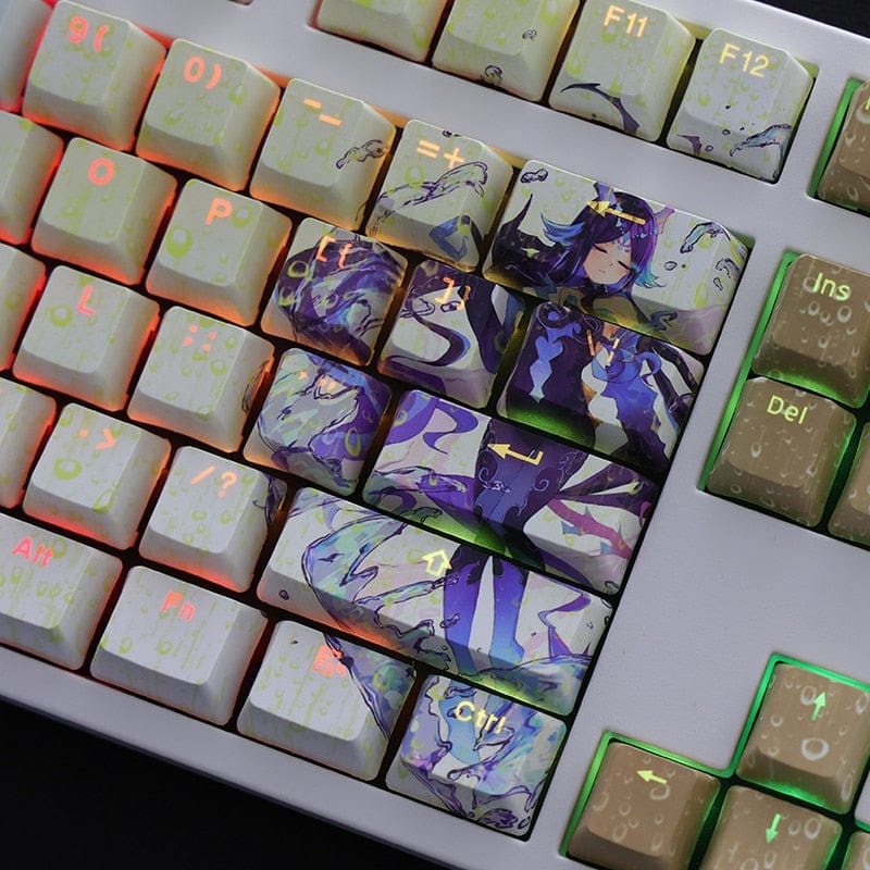 My Anime Keycaps Complete Set Genshin Impact: Water Yaksha Backlit Keycap Set