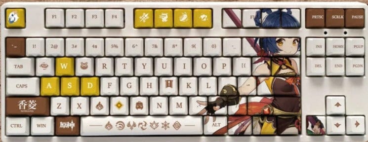 My Anime Keycaps Complete Set Genshin Impact: Xiangling OEM Keycap Set