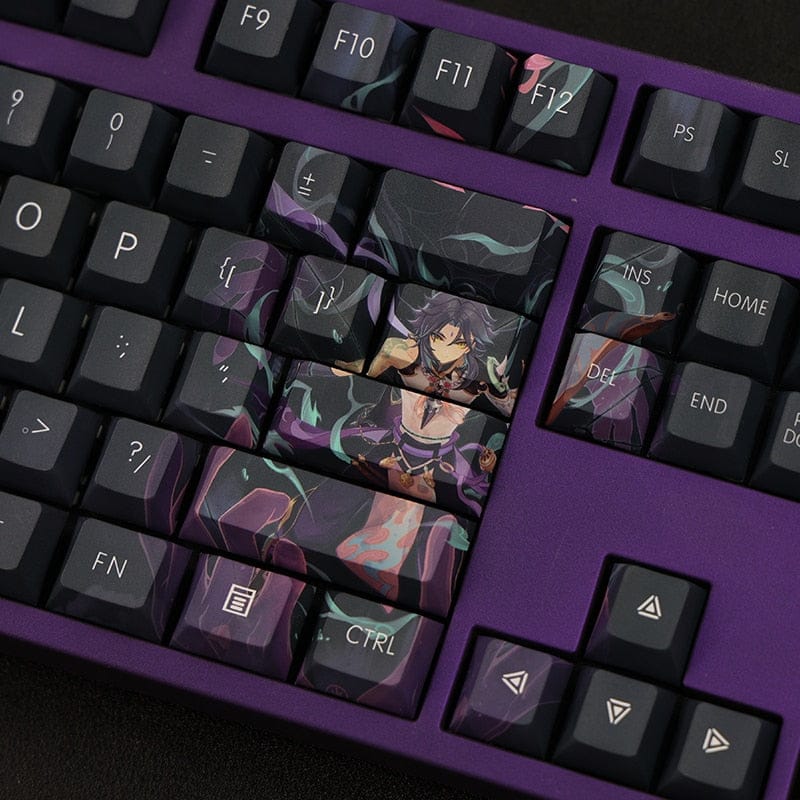 My Anime Keycaps Complete Set Genshin Impact: Xiao Black Keycap Set