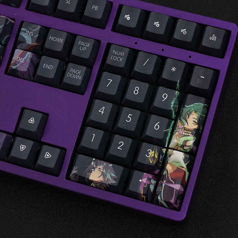My Anime Keycaps Complete Set Genshin Impact: Xiao Black Keycap Set