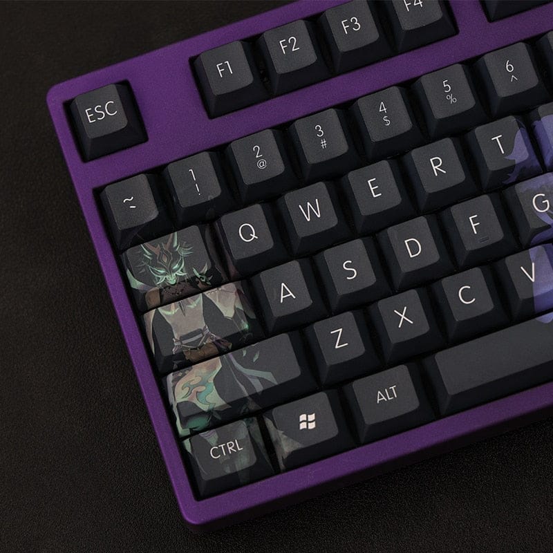 My Anime Keycaps Complete Set Genshin Impact: Xiao Black Keycap Set