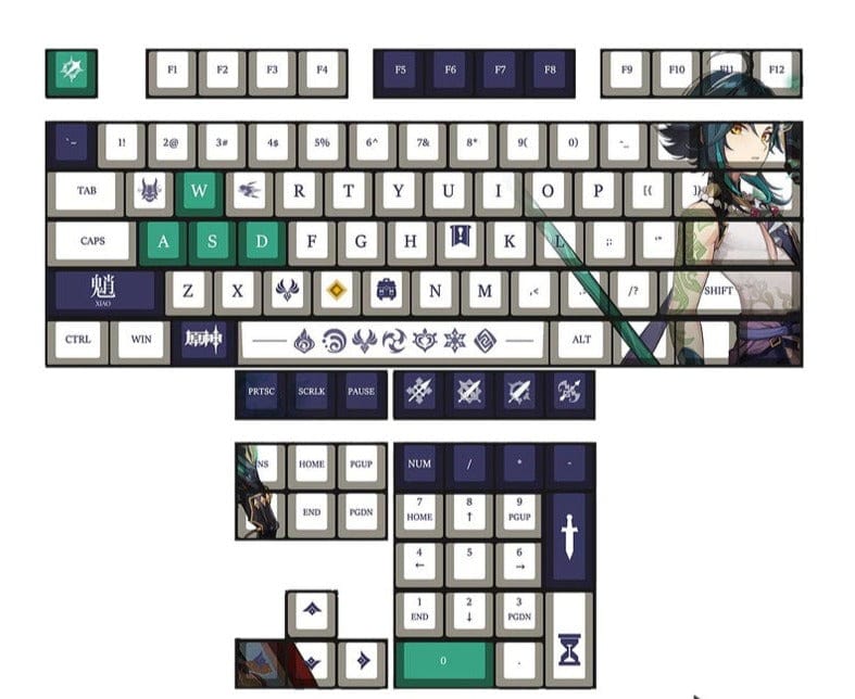 My Anime Keycaps Complete Set Genshin Impact: Xiao OEM Keycap Set