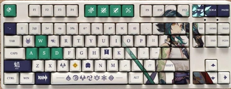 My Anime Keycaps Complete Set Genshin Impact: Xiao OEM Keycap Set