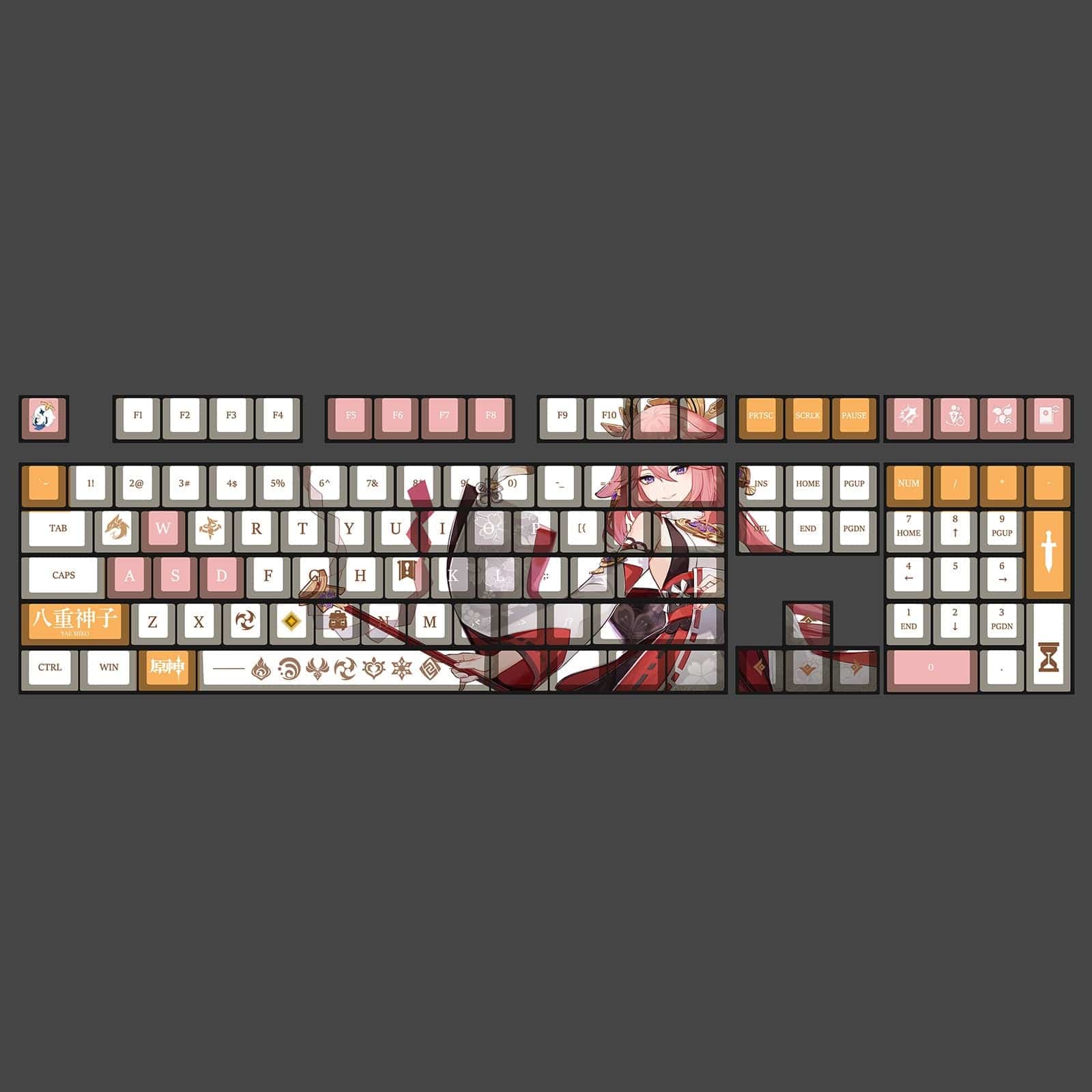 My Anime Keycaps Complete Set Genshin Impact: Yae Miko OEM Keycap Set
