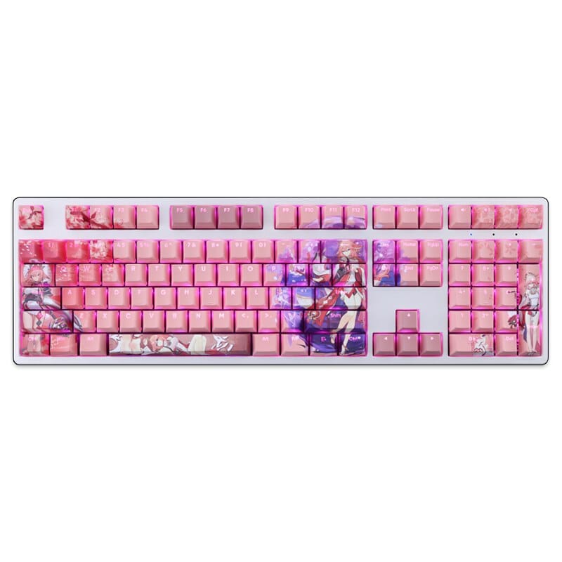My Anime Keycaps Complete Set Genshin Impact: Yae Miko Pink Backlit Keycap Set