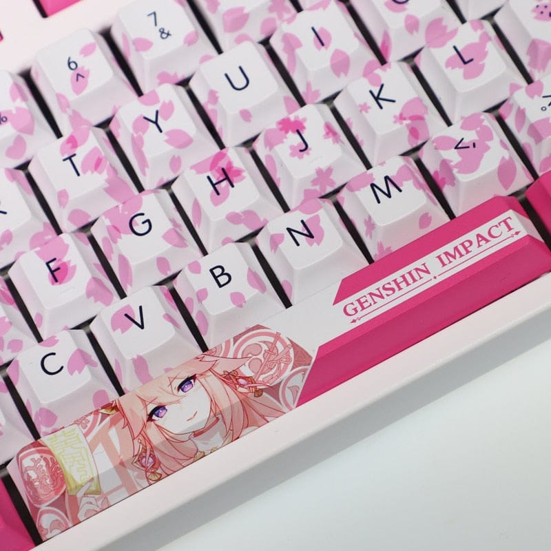 My Anime Keycaps Complete Set Genshin Impact: Yae Miko Pink Keycap Set