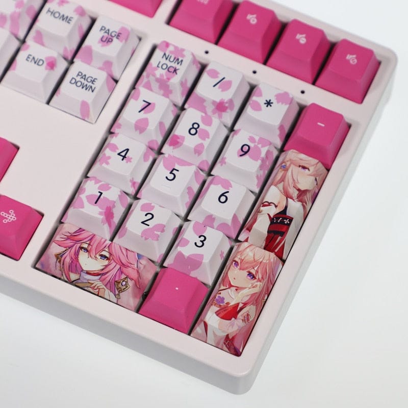 My Anime Keycaps Complete Set Genshin Impact: Yae Miko Pink Keycap Set