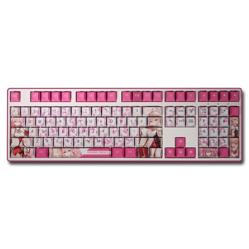 My Anime Keycaps Complete Set Genshin Impact: Yae Miko Pink Keycap Set
