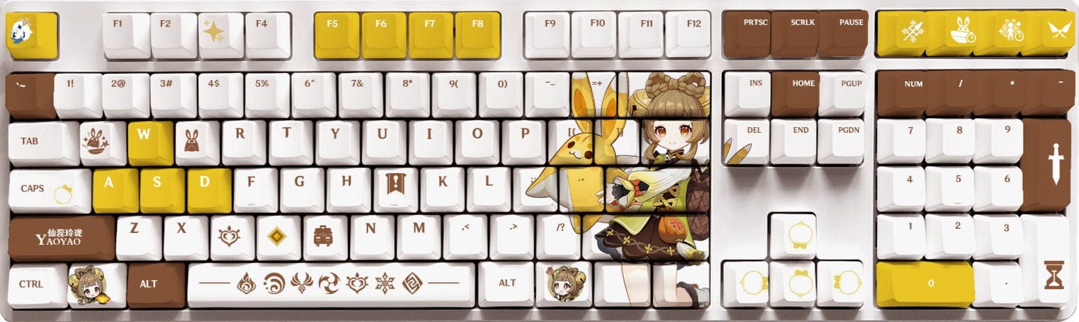 My Anime Keycaps Complete Set Genshin Impact: Yaoyao OEM Keycap Set