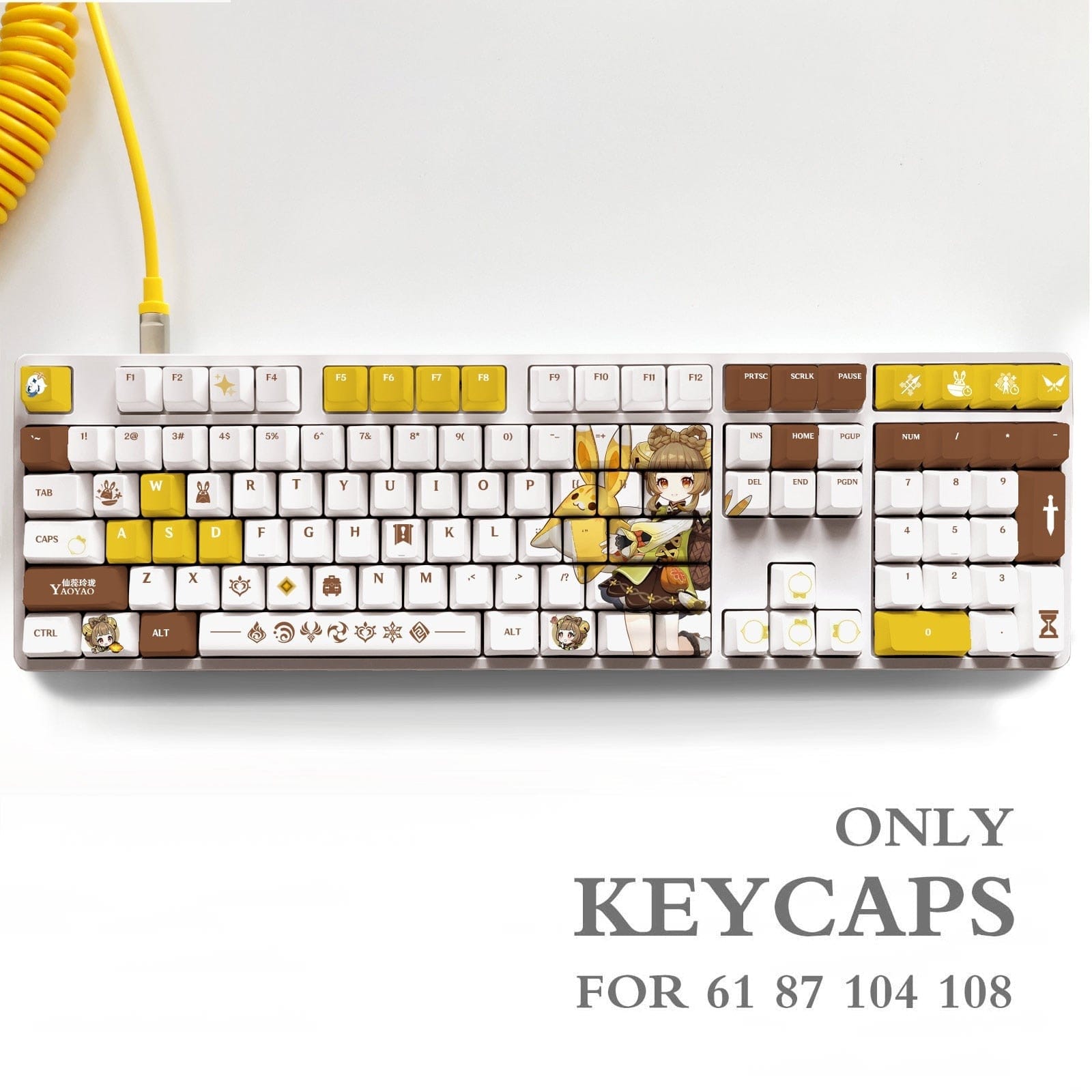 My Anime Keycaps Complete Set Genshin Impact: Yaoyao OEM Keycap Set