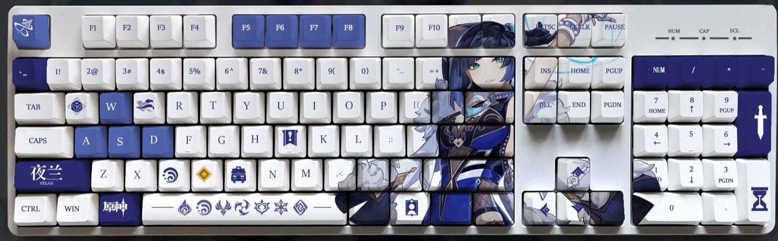 My Anime Keycaps Complete Set Genshin Impact: Yelan OEM Keycap Set