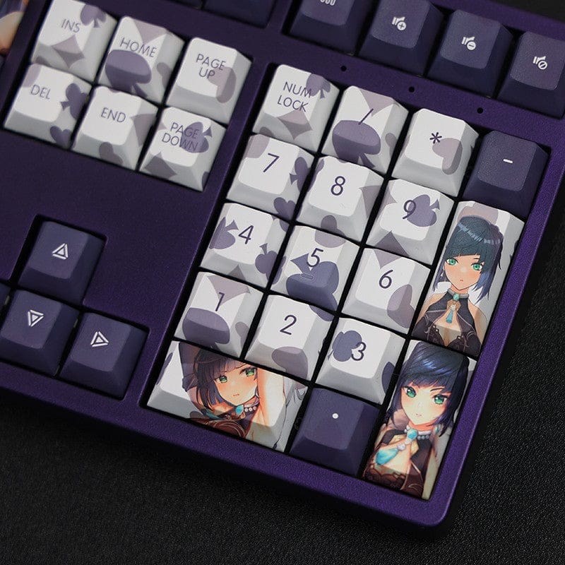 My Anime Keycaps Complete Set Genshin Impact: Yelan White Keycap Set