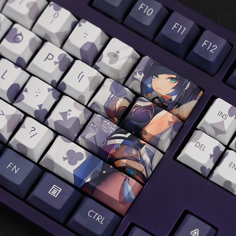 My Anime Keycaps Complete Set Genshin Impact: Yelan White Keycap Set