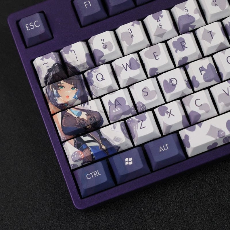 My Anime Keycaps Complete Set Genshin Impact: Yelan White Keycap Set