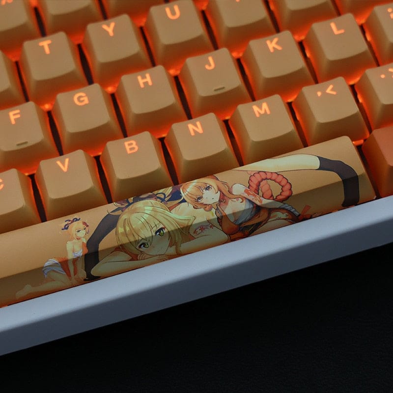 My Anime Keycaps Complete Set Genshin Impact: Yoimiya Backlit Orange Keycap Set