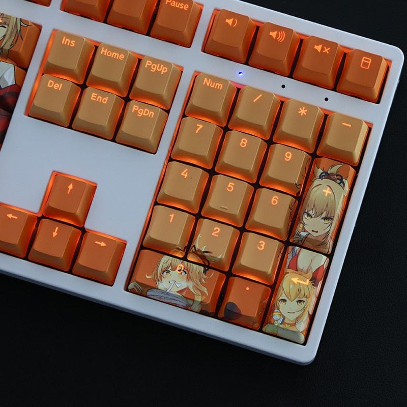 My Anime Keycaps Complete Set Genshin Impact: Yoimiya Backlit Orange Keycap Set