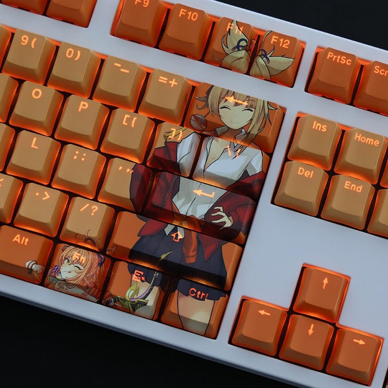 My Anime Keycaps Complete Set Genshin Impact: Yoimiya Backlit Orange Keycap Set
