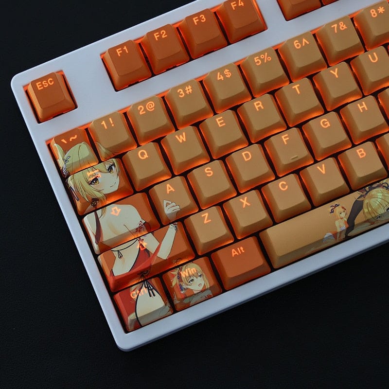 My Anime Keycaps Complete Set Genshin Impact: Yoimiya Backlit Orange Keycap Set