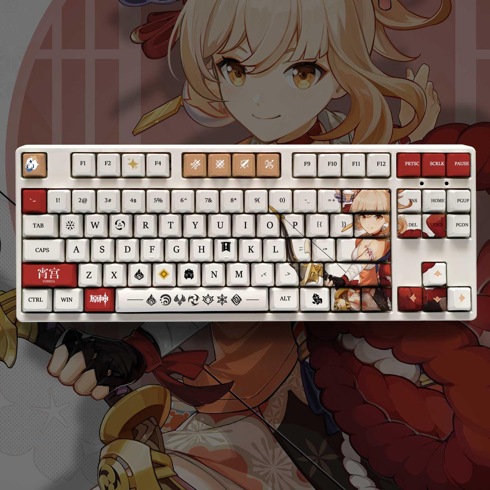 My Anime Keycaps Complete Set Genshin Impact: Yoimiya OEM Keycap Set