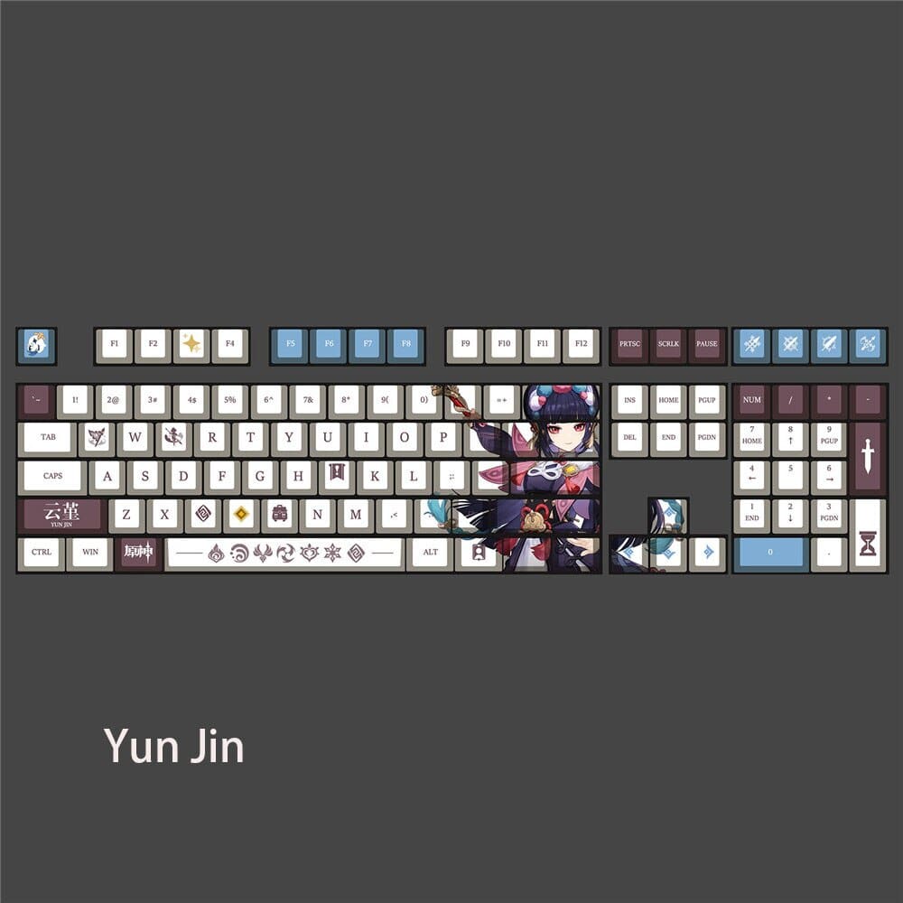 My Anime Keycaps Complete Set Genshin Impact: Yun Jin OEM Keycap Set