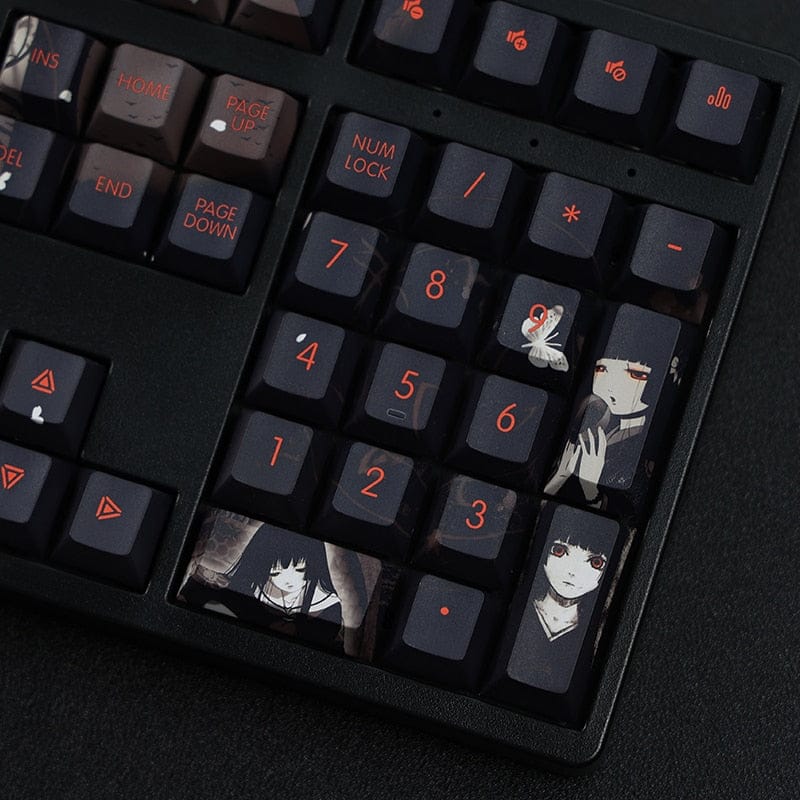 My Anime Keycaps Complete Set Hell Girl: Ai Enma Black Keycap Set