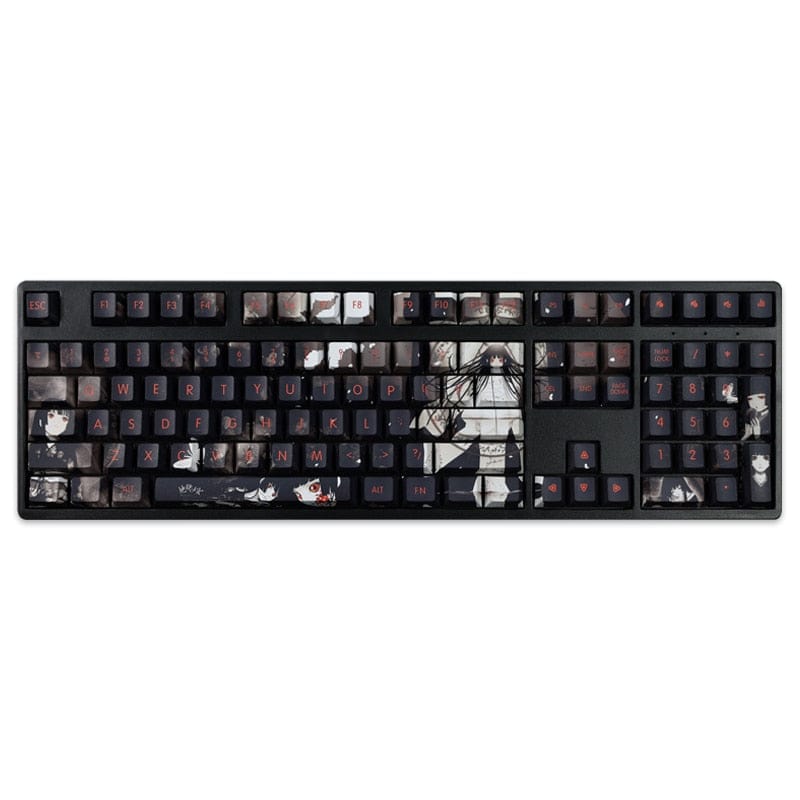 My Anime Keycaps Complete Set Hell Girl: Ai Enma Black Keycap Set