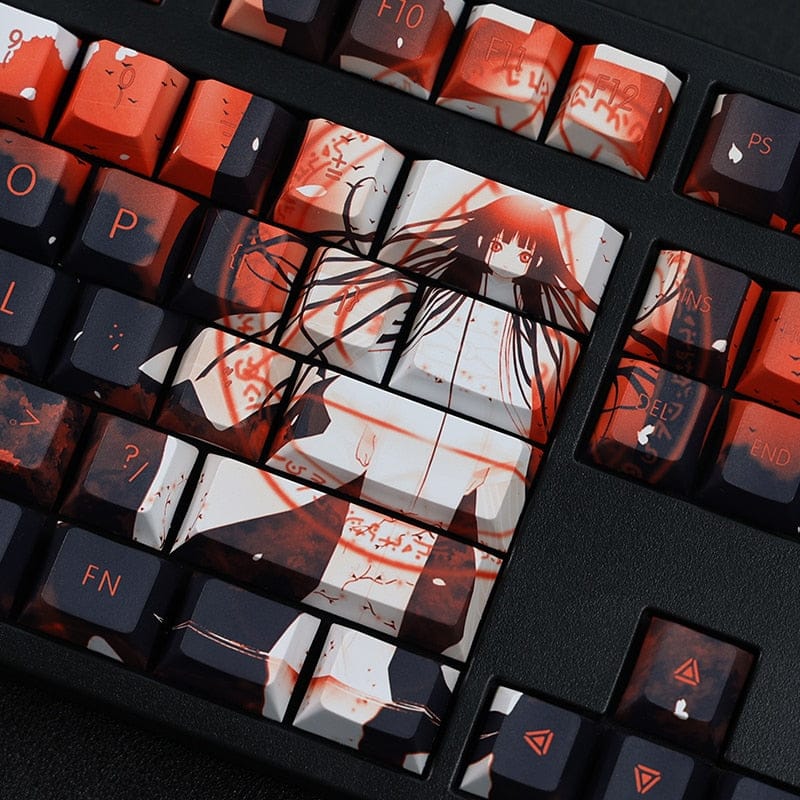 My Anime Keycaps Complete Set Hell Girl: Ai Enma Orange Keycap Set