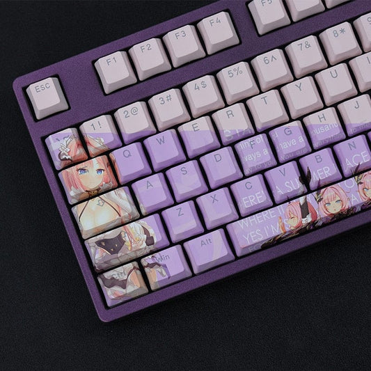 My Anime Keycaps Complete Set Honkai: Elysia Purple Keycap Set