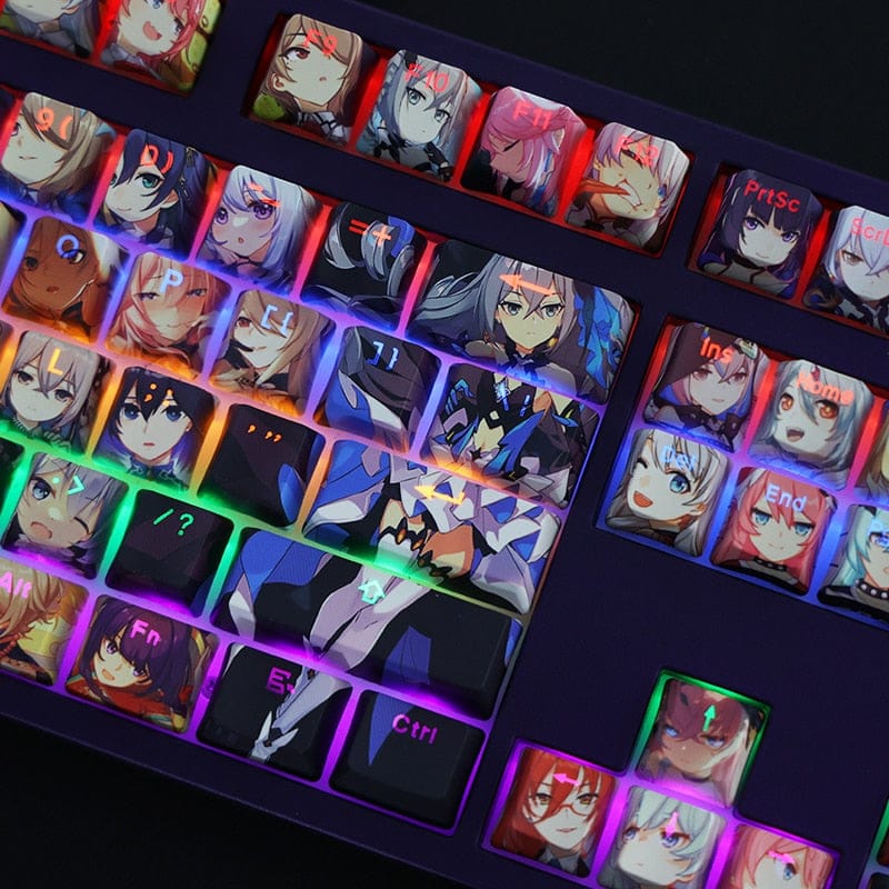My Anime Keycaps Complete Set Honkai: Female Backlit Keycap Set