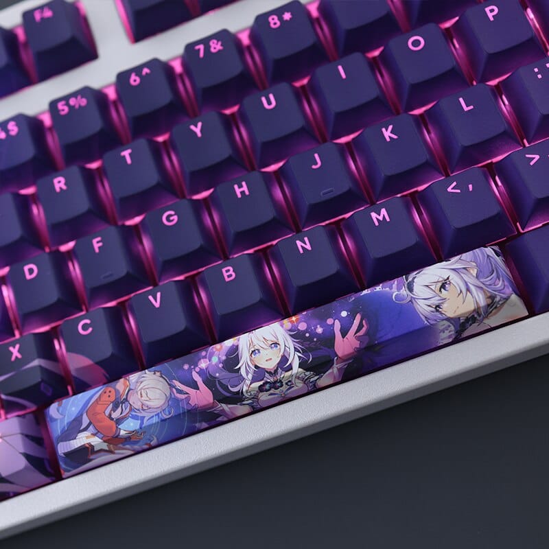 My Anime Keycaps Complete Set Honkai: Kiana Kaslana Backlit Purple Keycap Set