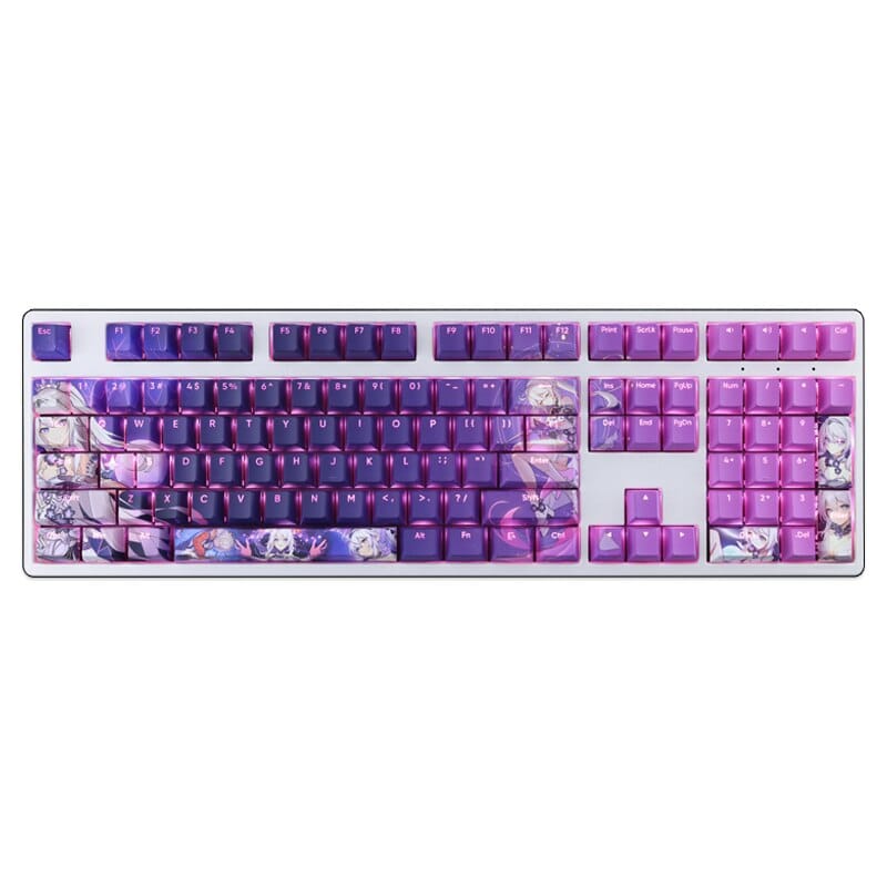 My Anime Keycaps Complete Set Honkai: Kiana Kaslana Backlit Purple Keycap Set
