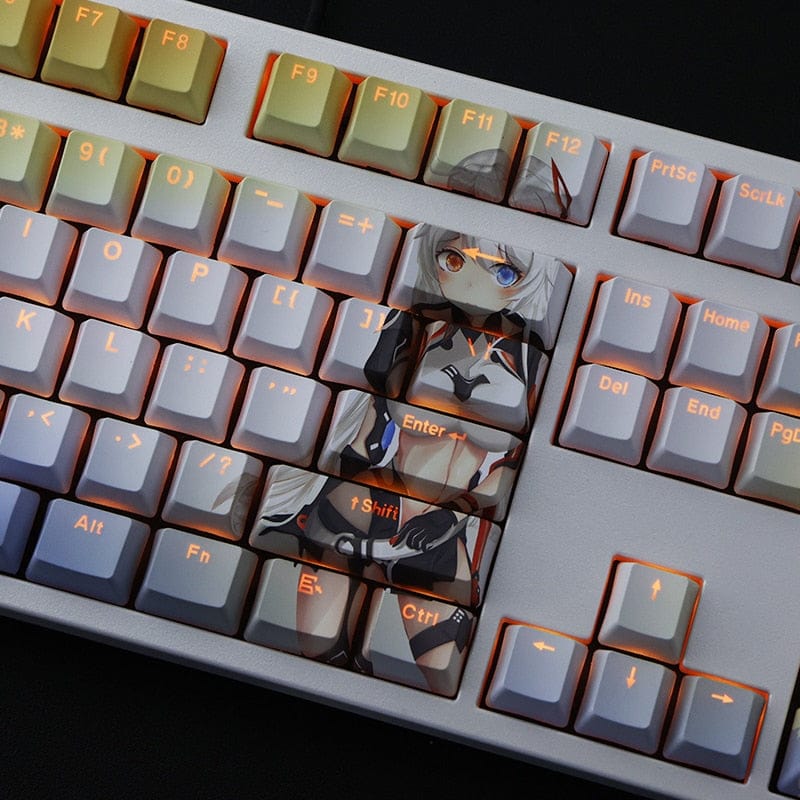 My Anime Keycaps Complete Set Honkai: Kiana Kaslana Backlit White Keycap Set